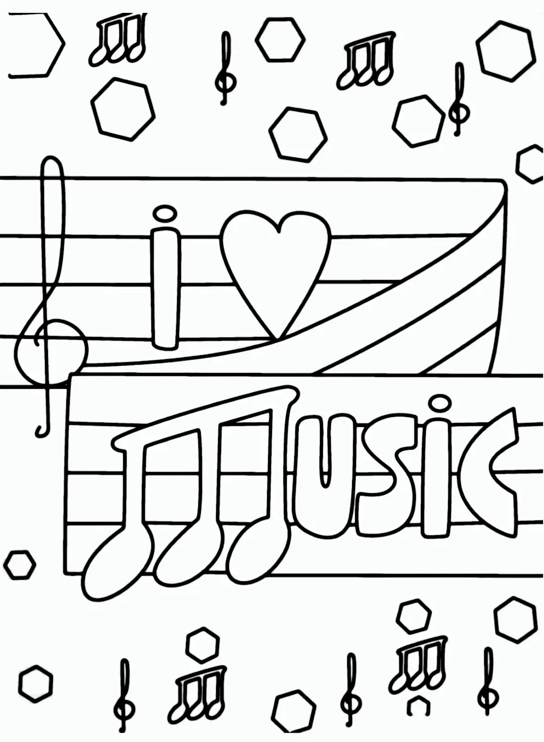 Notas Musicales Para Colorear 3