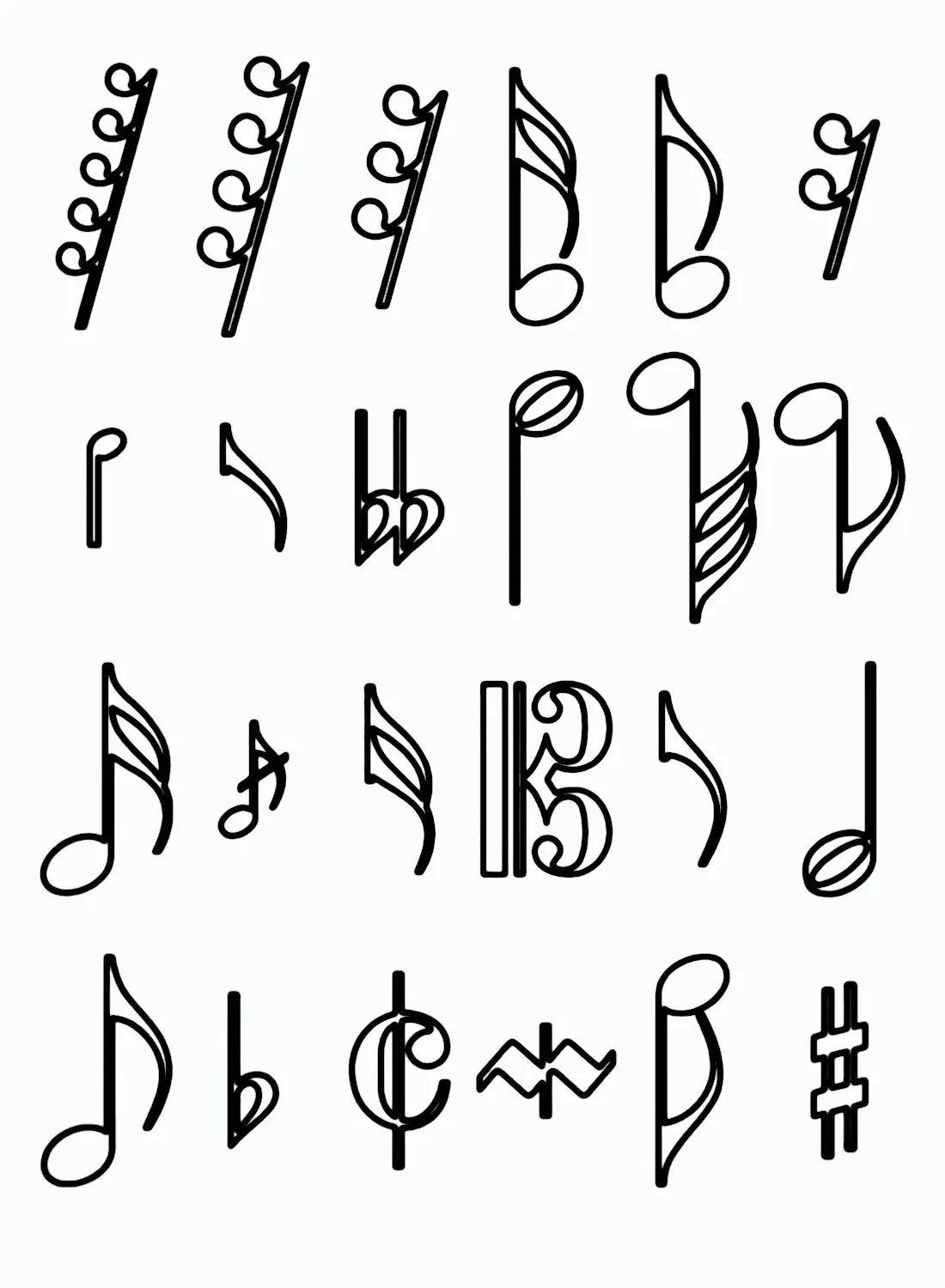 Notas Musicales Para Colorear 31