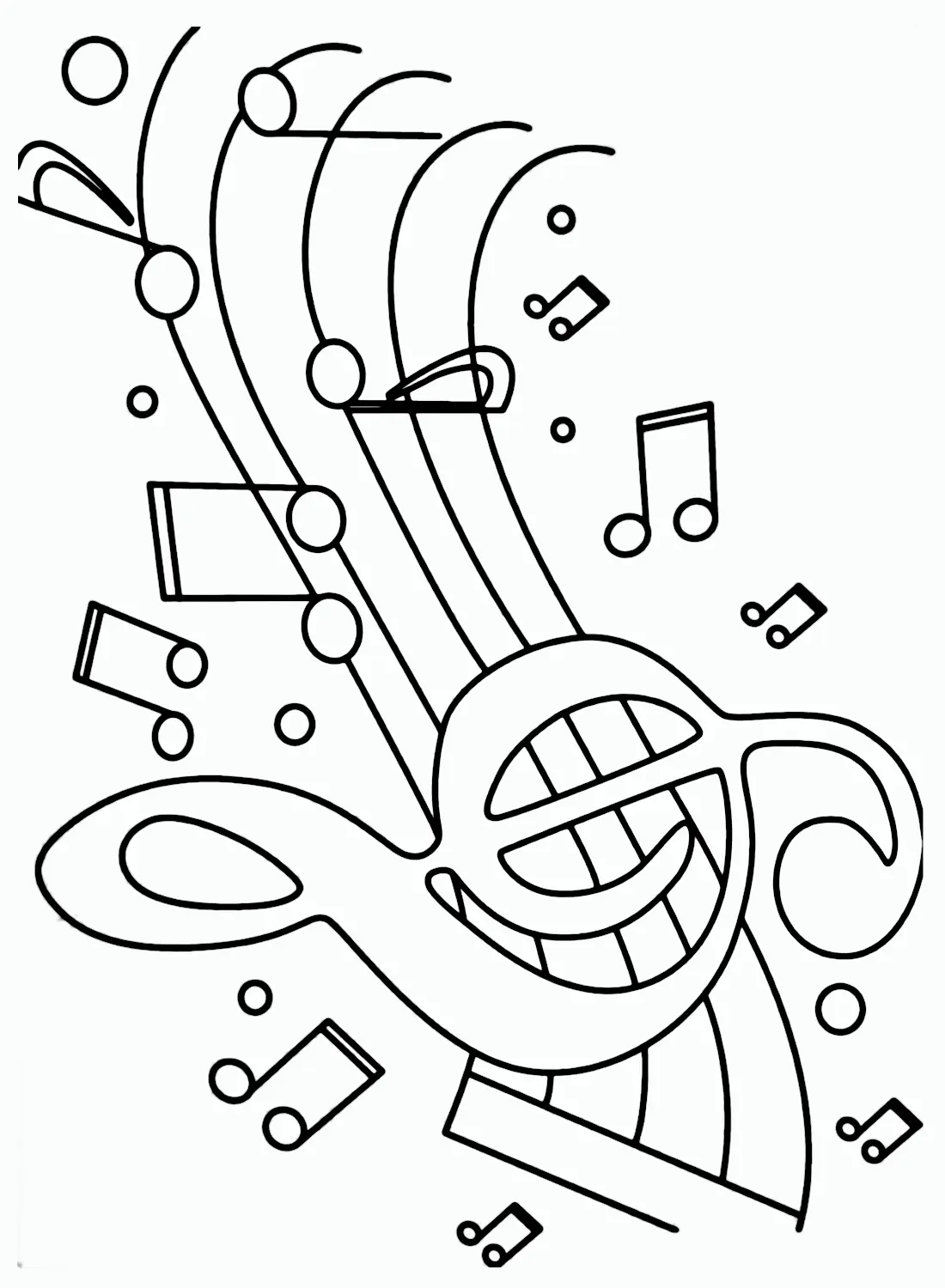 Notas Musicales Para Colorear 4