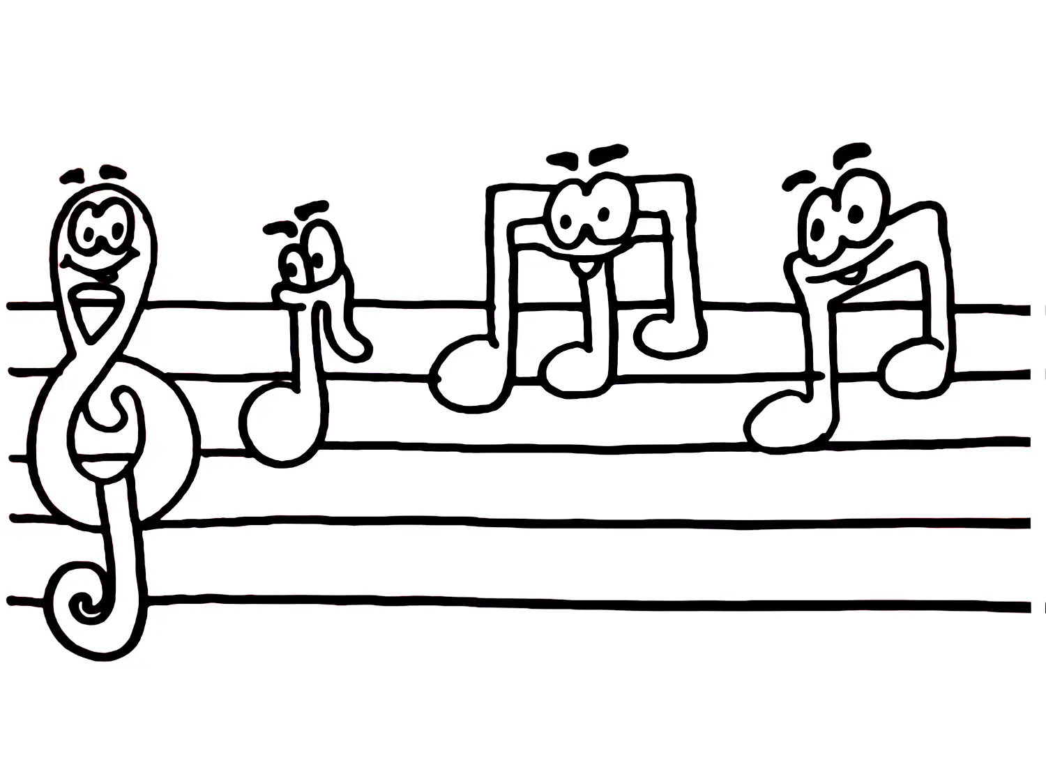 Notas Musicales Para Colorear 5