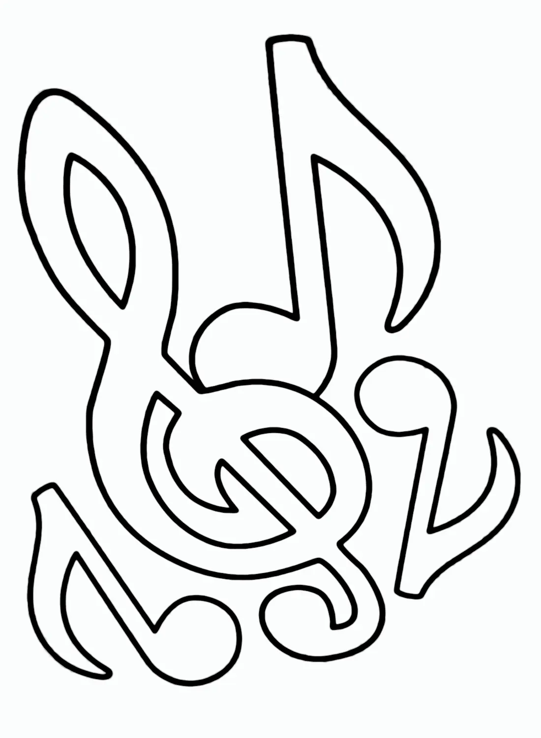 Notas Musicales Para Colorear 9