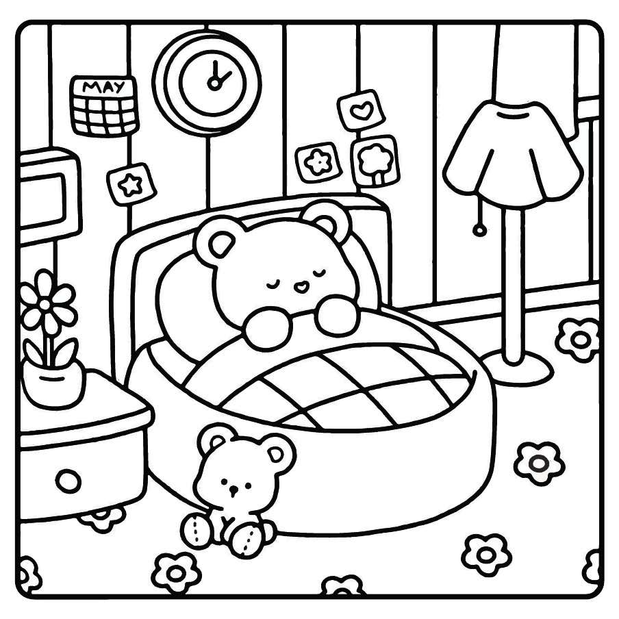 My Fuzzy Buddies Coloring Pages 1