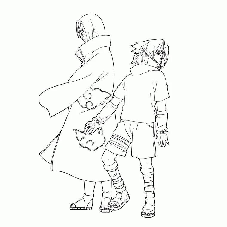 Naruto Y Sasuke Para Colorear 16
