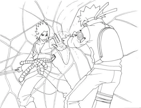 Naruto Y Sasuke Para Colorear 41