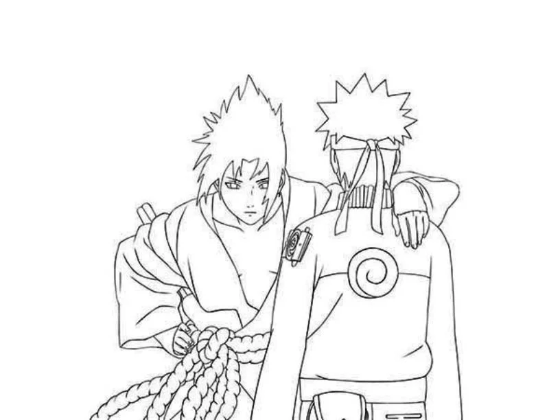 Naruto Y Sasuke Para Colorear 9