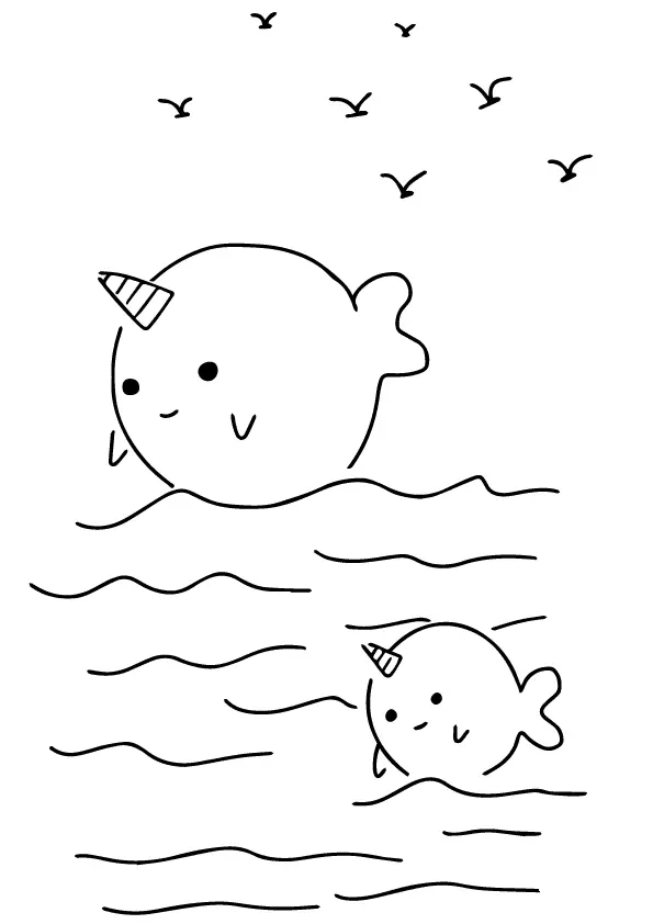 Narwhal Coloring Pages 34