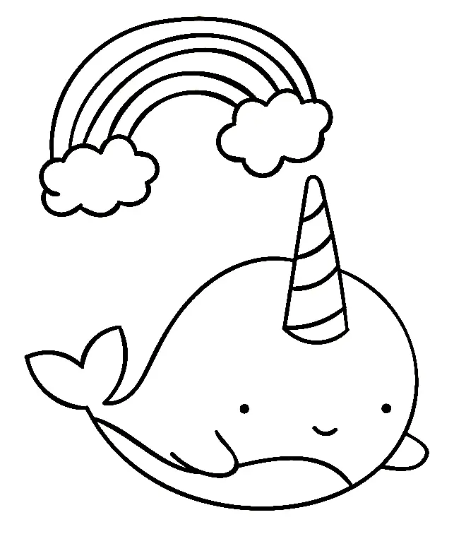 Narwhal Coloring Pages 6