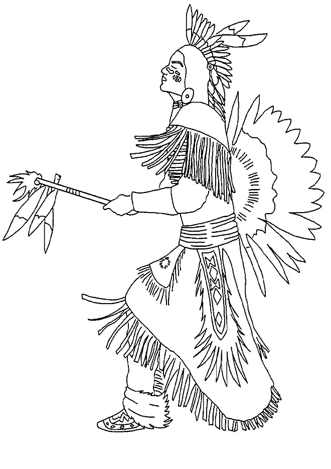 Desenhos de Nativos Americanos Para Colorir 23