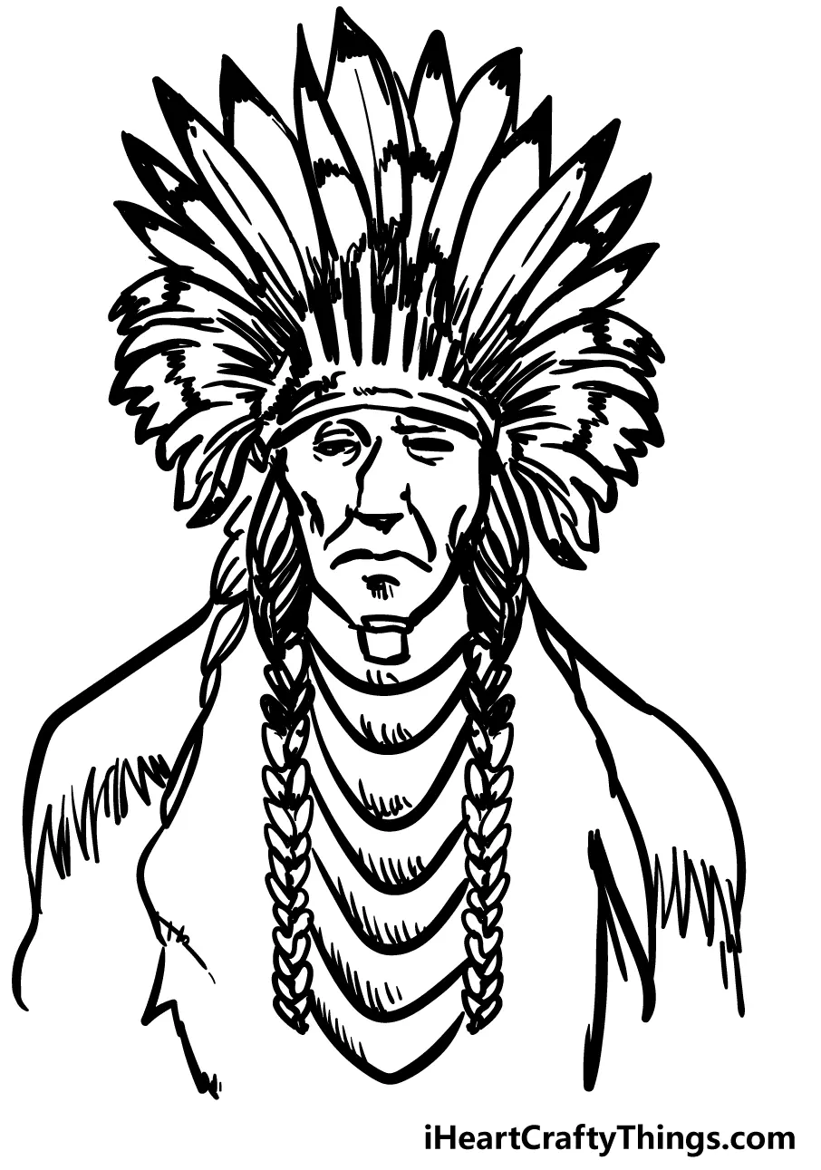 Desenhos de Nativos Americanos Para Colorir 3