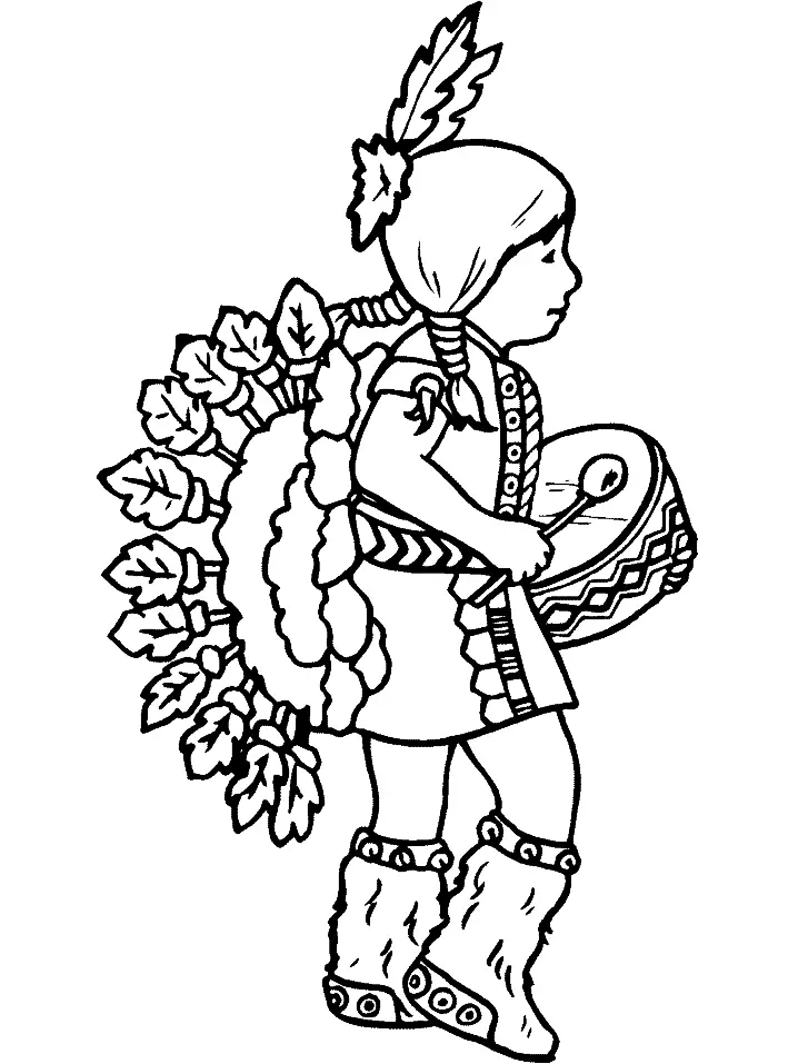 Desenhos de Nativos Americanos Para Colorir 32