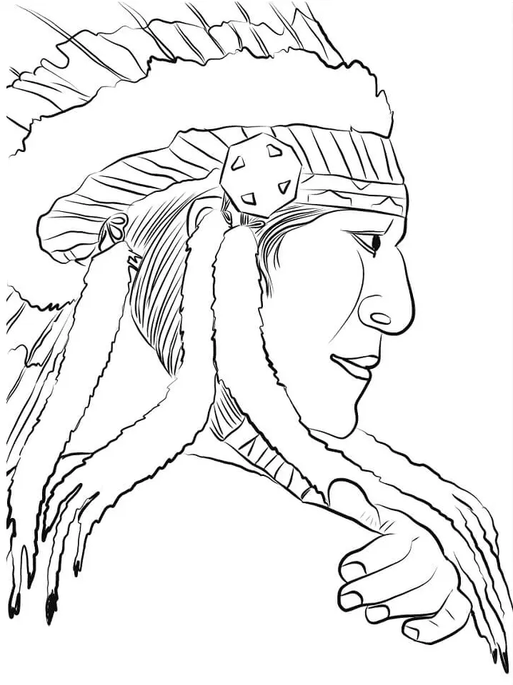 Desenhos de Nativos Americanos Para Colorir 39