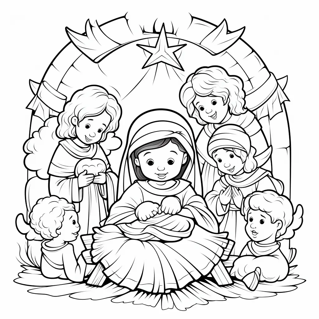Nativity Of Jesus Coloring Pages