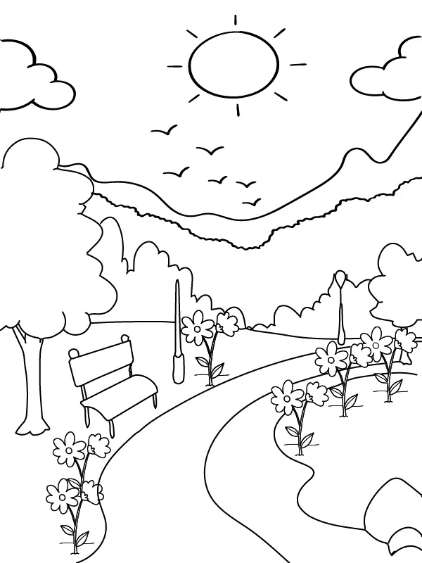 Paisajes Naturales Para Colorear 10