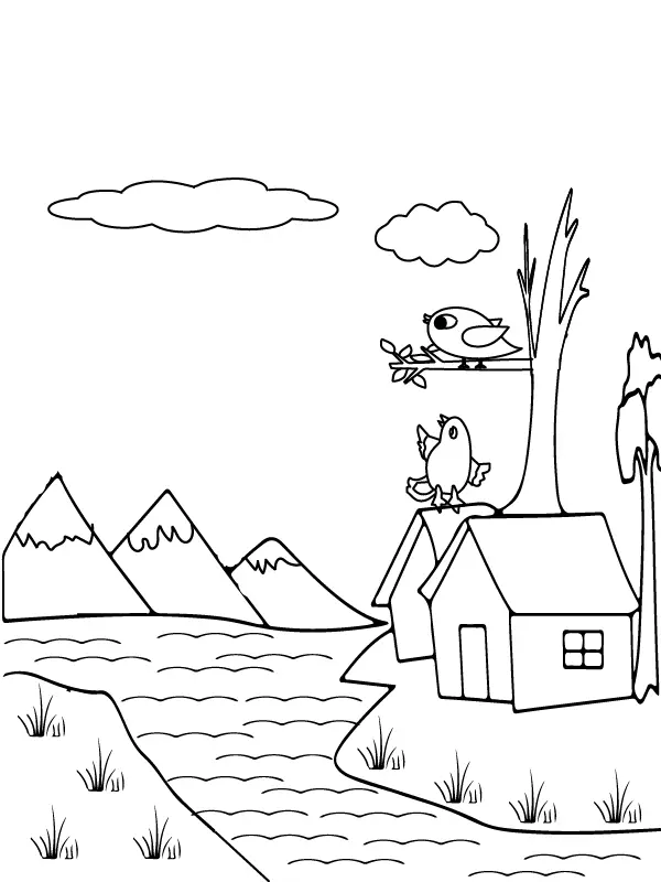 Paisajes Naturales Para Colorear 6