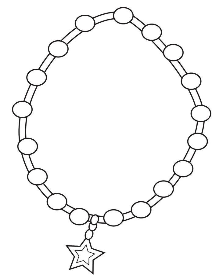 Desenhos de Colar Para Colorir 1