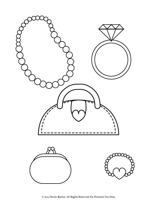 Desenhos de Colar Para Colorir 4
