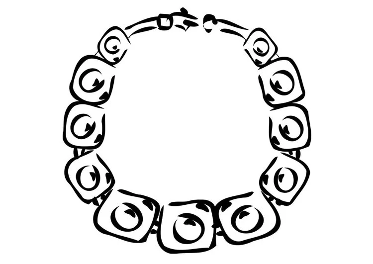 Desenhos de Colar Para Colorir 8