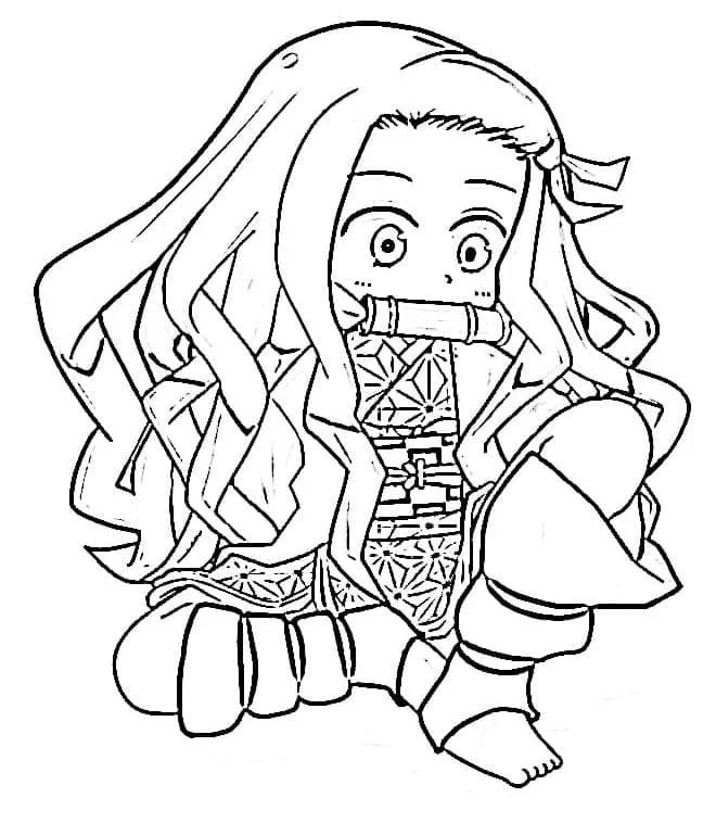 Desenhos de Nezuko Para Colorir 1