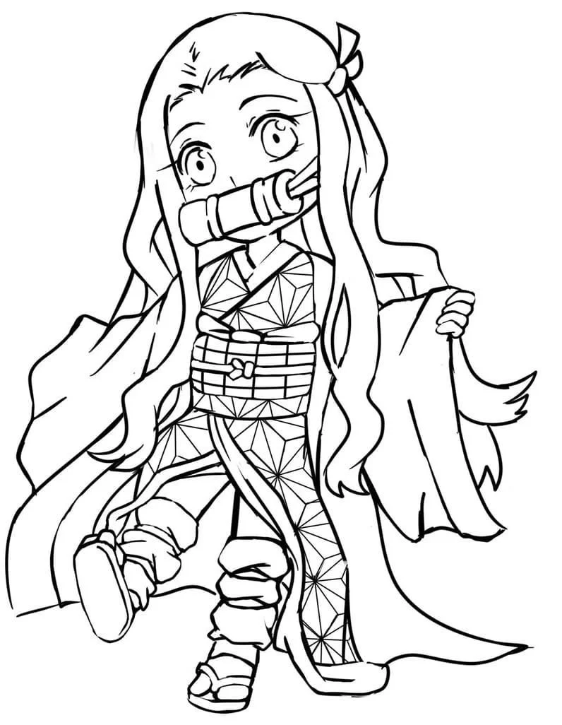 Desenhos de Nezuko Para Colorir 2