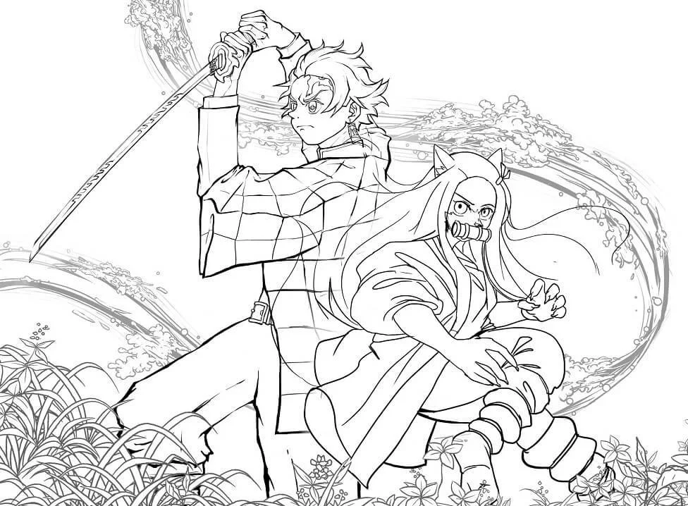 Desenhos de Nezuko Para Colorir 22