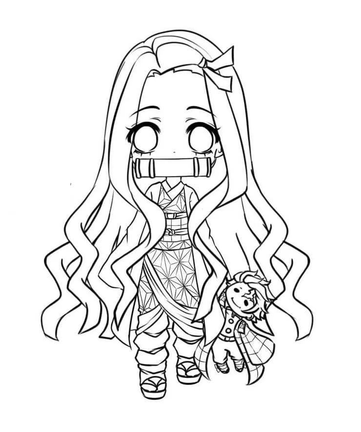 Desenhos de Nezuko Para Colorir 5