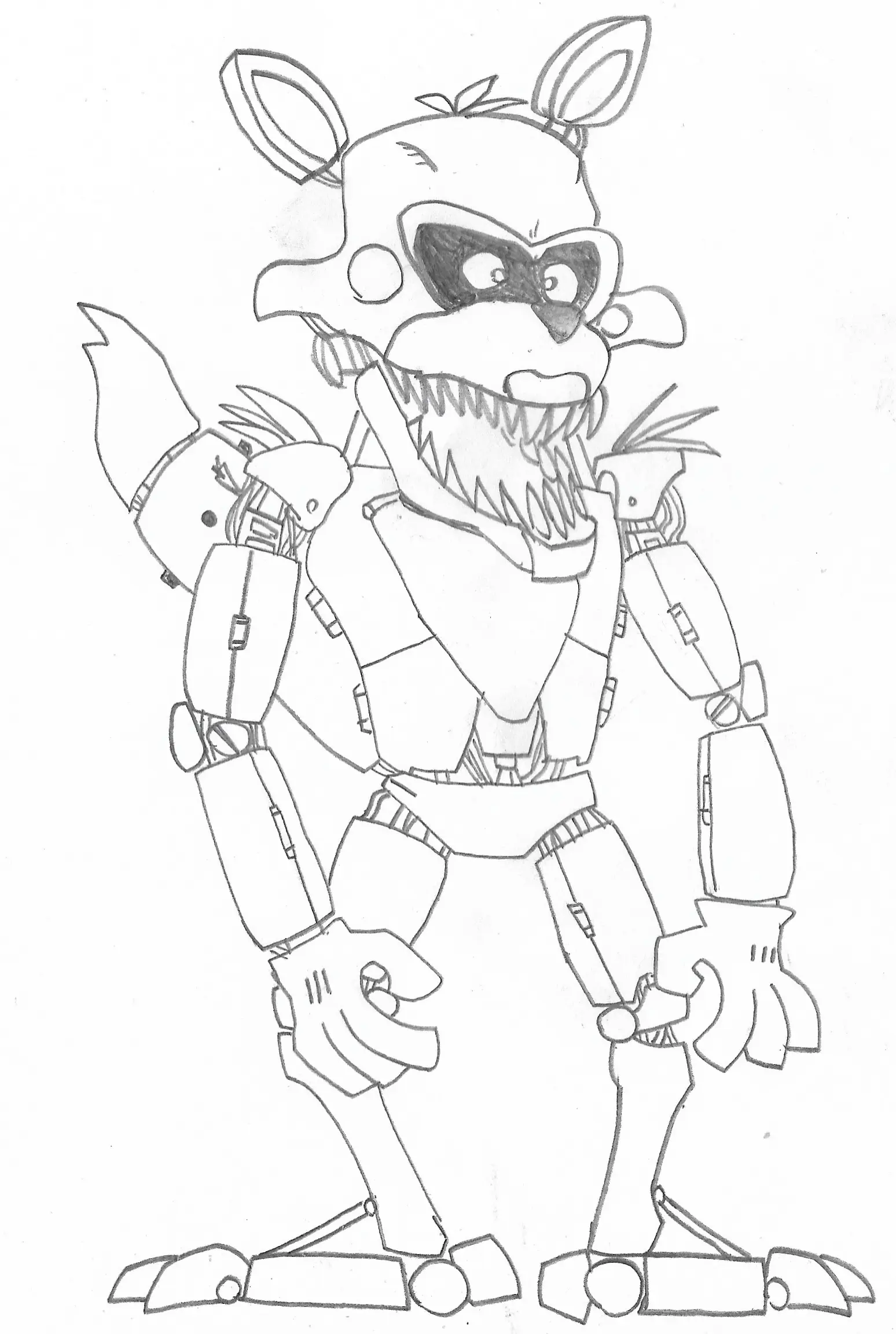 Nightmare Foxy Para Colorear
