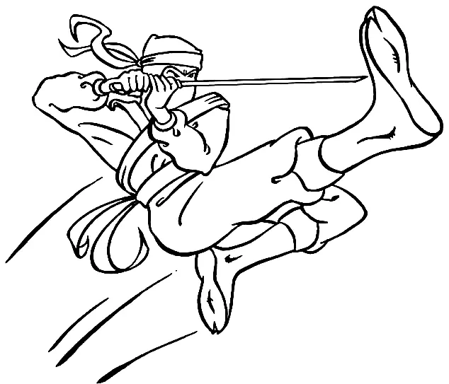 Ninja Coloring Pages 7