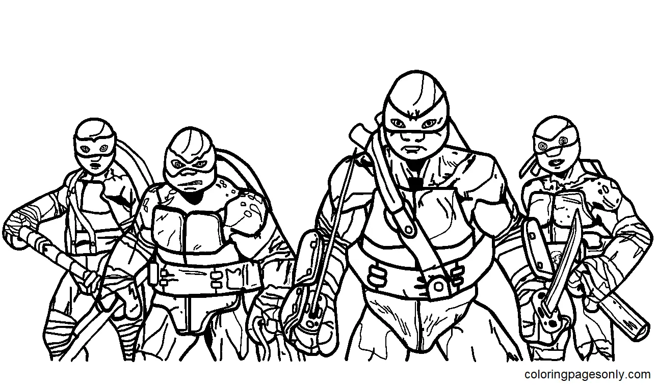 Desenhos de Tartarugas ninjas Para Colorir 69