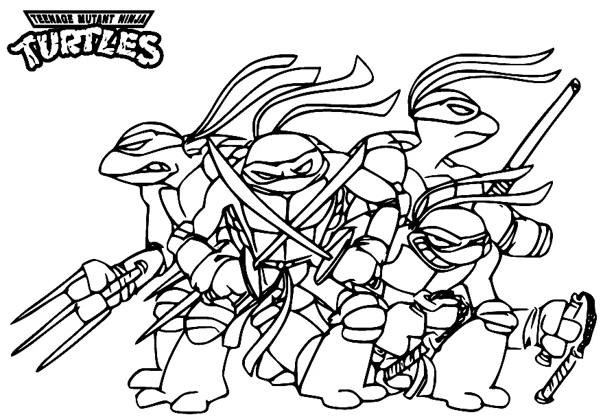 Desenhos de Tartarugas ninjas Para Colorir 86