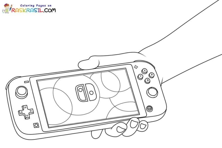 Nintendo Switch Coloring Pages 10