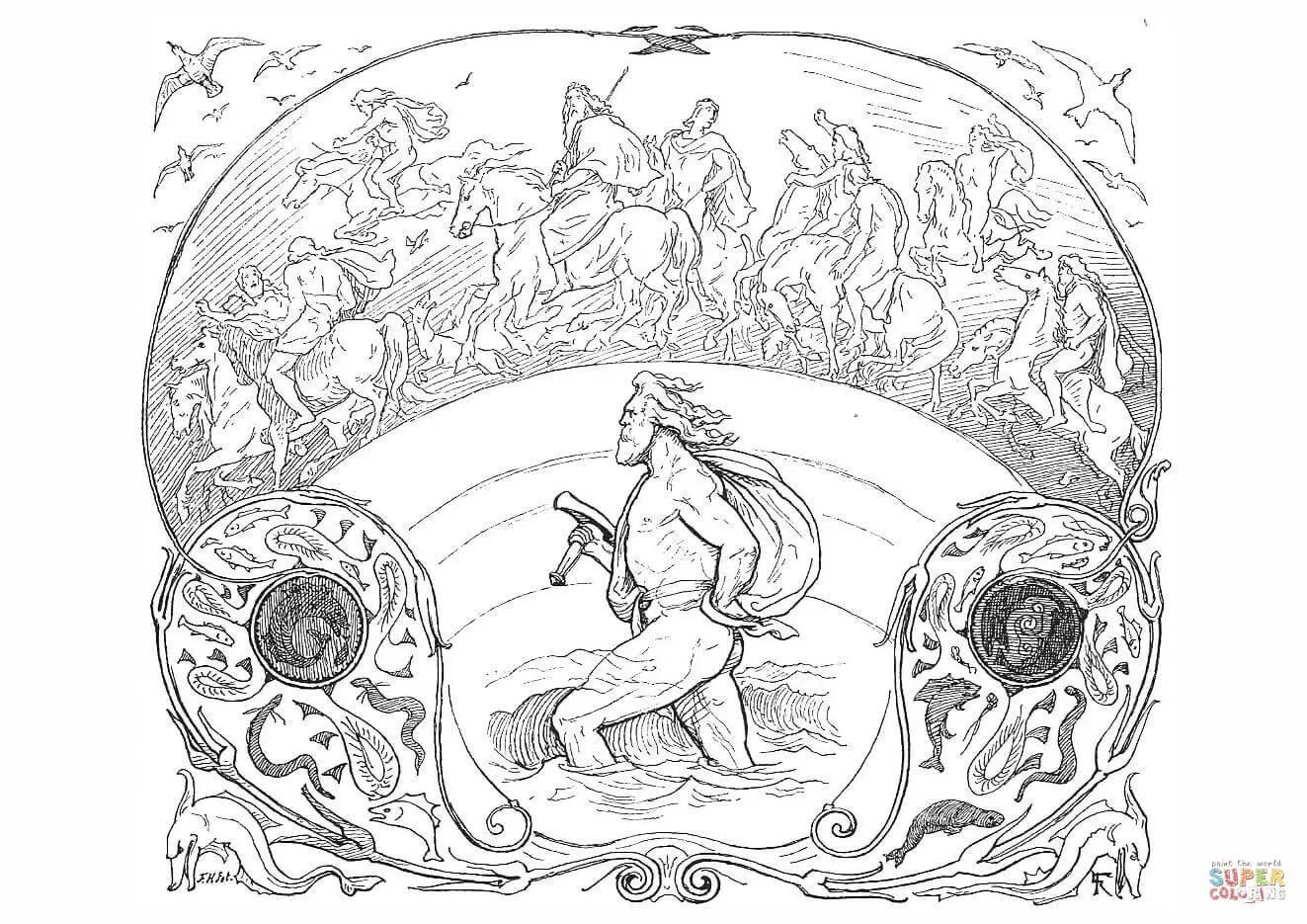 Mitologia Nordica Para Colorir 11