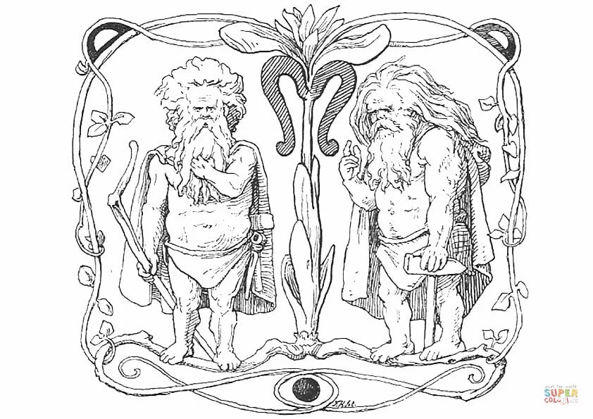 Mitologia Nordica Para Colorir 13