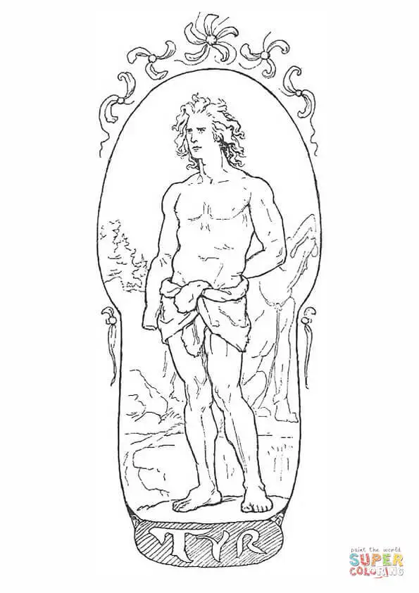 Mitologia Nordica Para Colorir 14