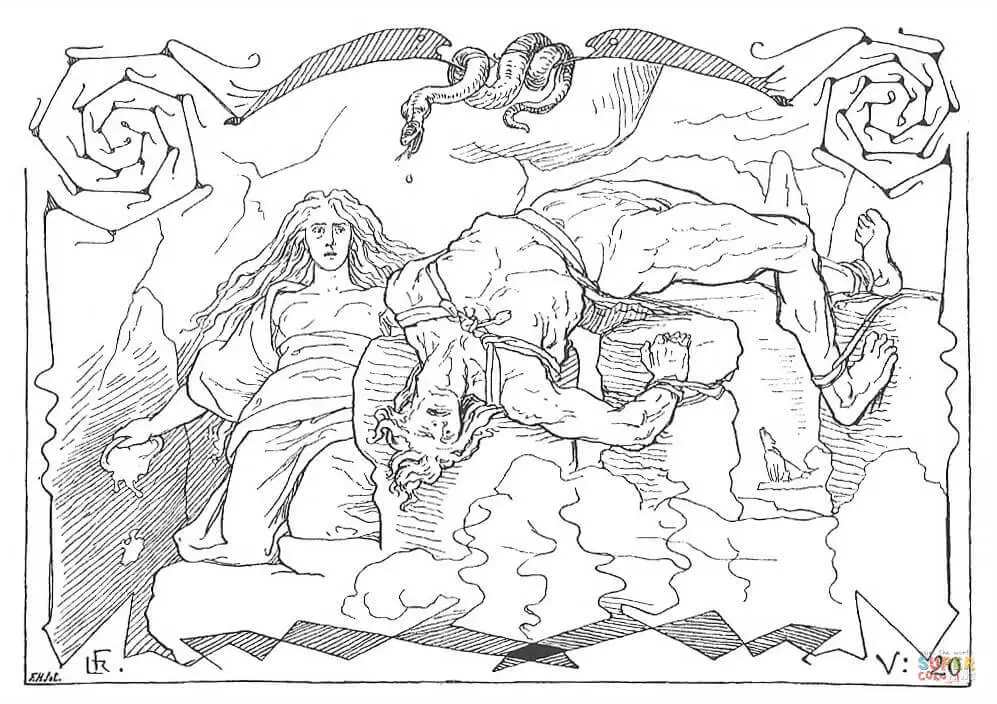 Mitologia Nordica Para Colorir 16