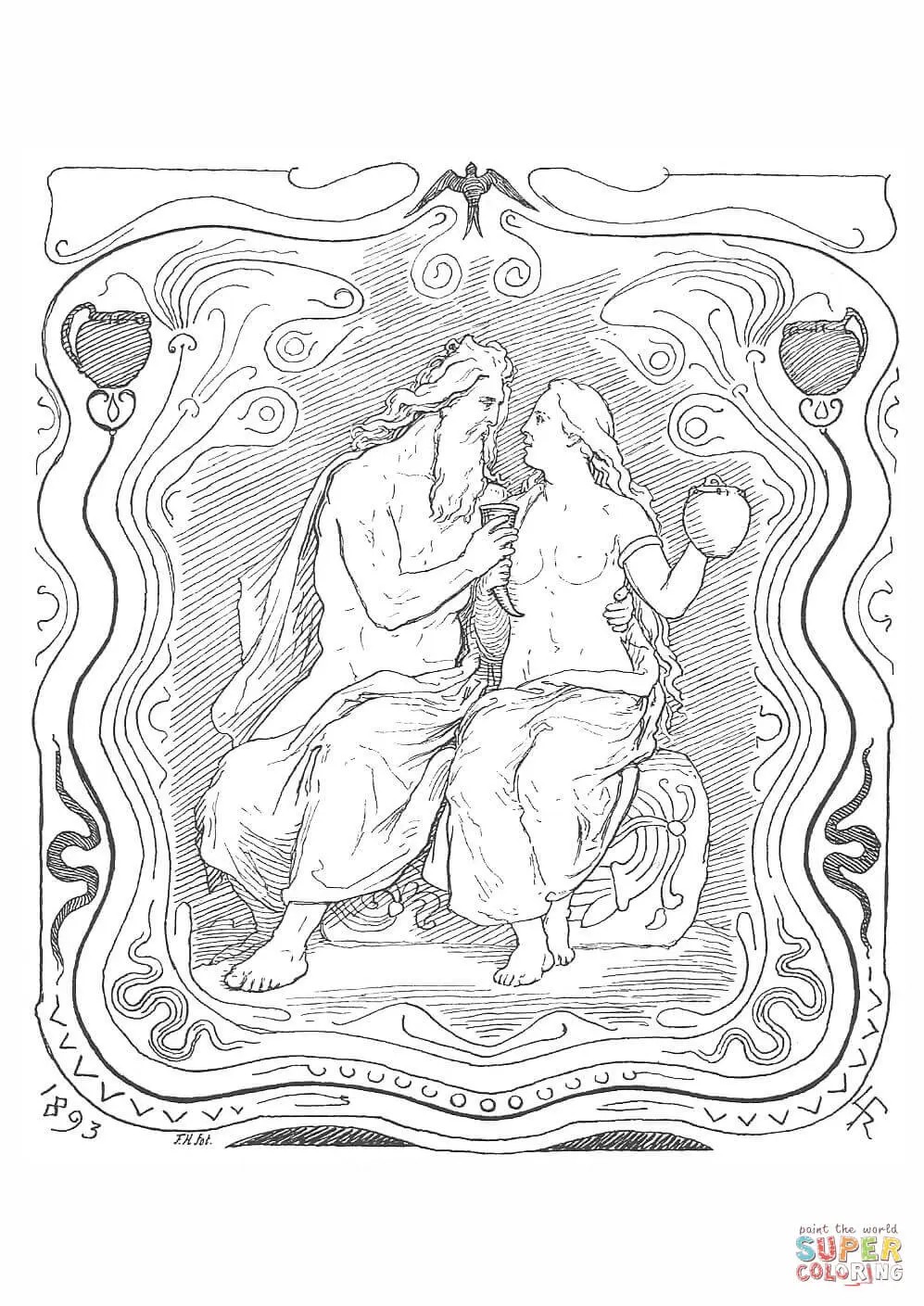 Mitologia Nordica Para Colorir 22