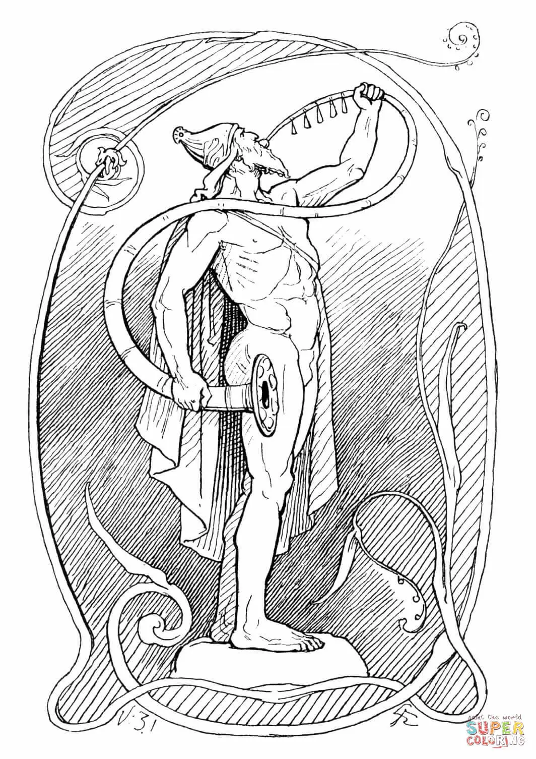 Mitologia Nordica Para Colorir 44
