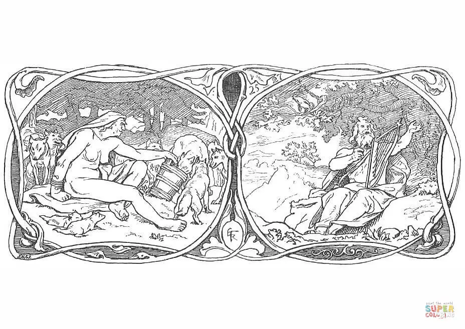 Mitologia Nordica Para Colorir 47