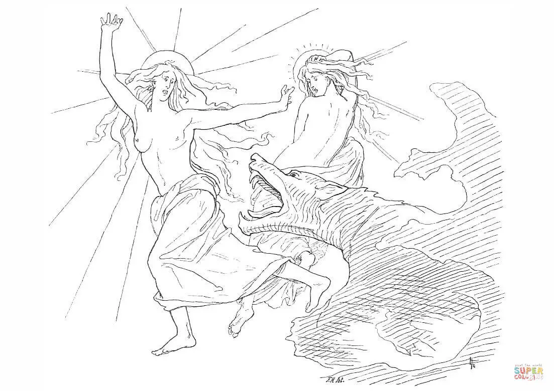 Mitologia Nordica Para Colorir 5