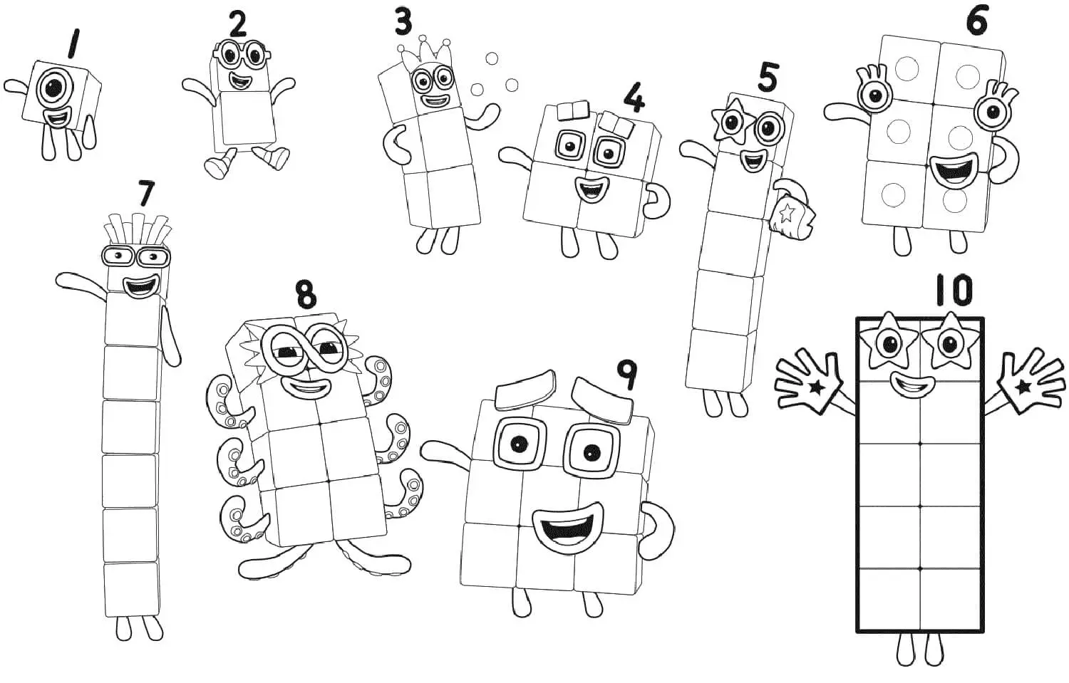 Numberblocks Coloring Pages 3