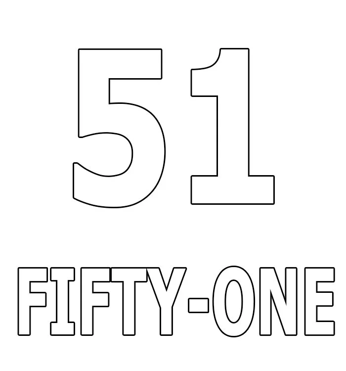 Numbers Coloring Pages 22