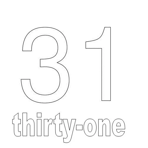 Numbers Coloring Pages 31