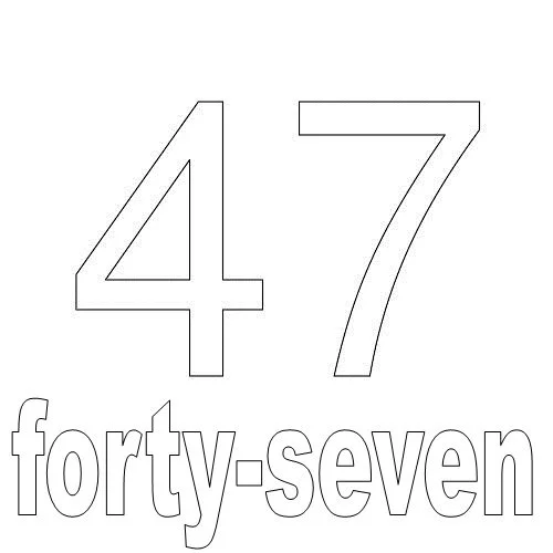 Numbers Coloring Pages 47
