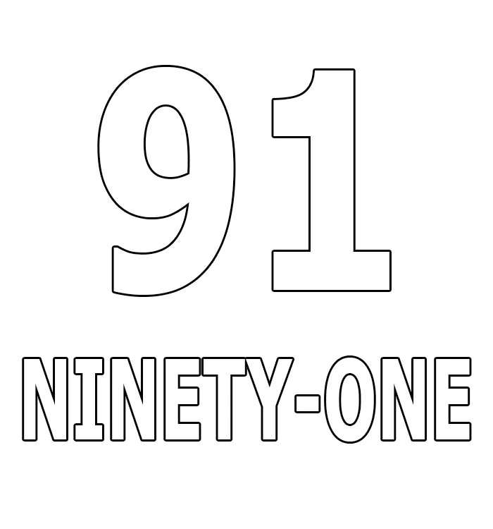 Numbers Coloring Pages 61