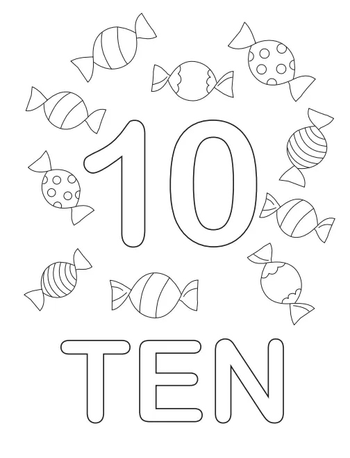 Numbers Coloring Pages 64