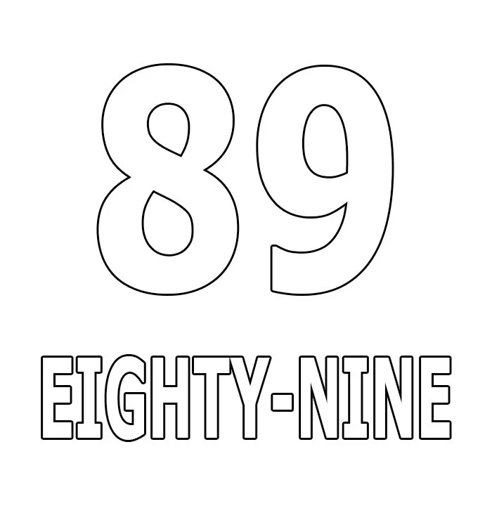 Numbers Coloring Pages 90