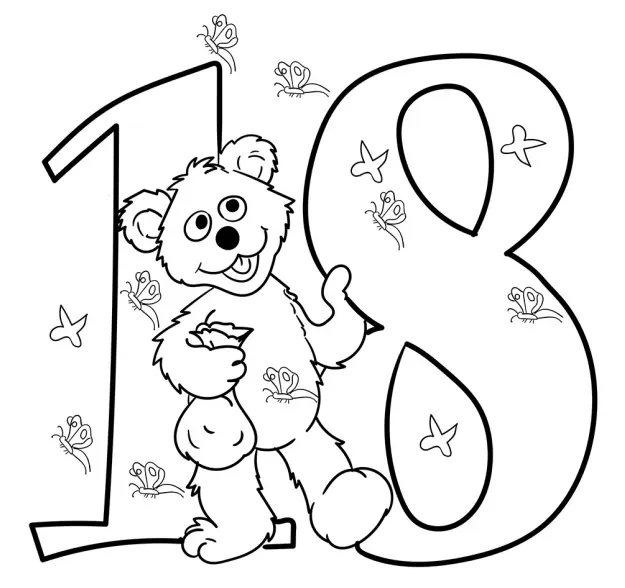 Numbers Coloring Pages 92