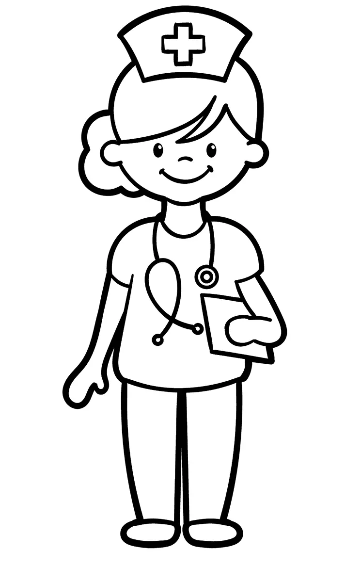 Nurse Coloring Pages 1