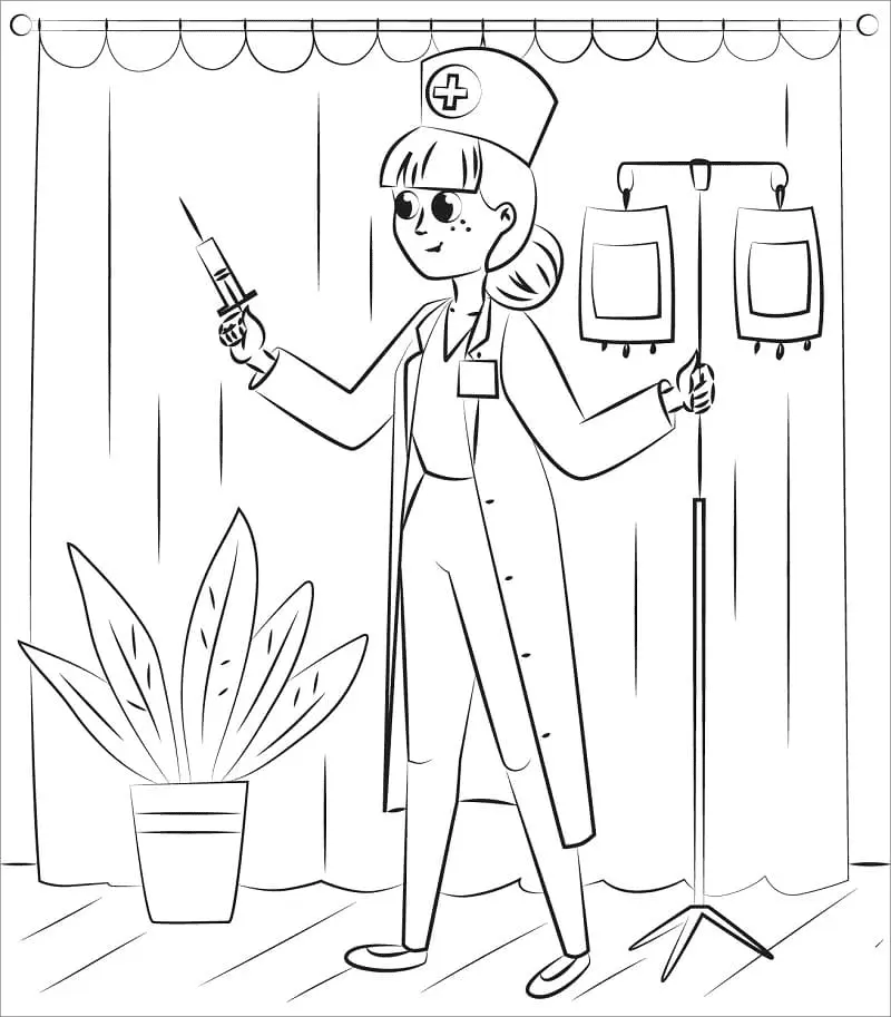 Nurse Coloring Pages 24