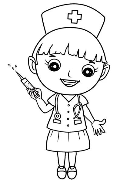 Nurse Coloring Pages 4