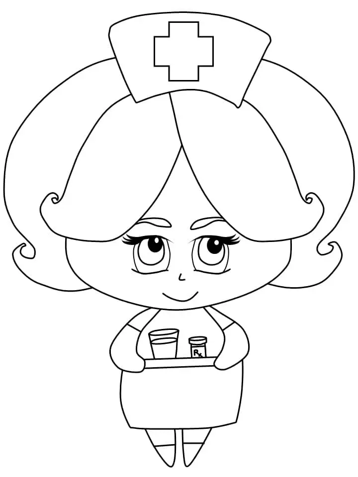 Desenhos de Enfermeiras Para Colorir